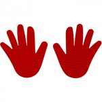   Szenzoros mozgás és tér-irány érzék fejlesztő játék - Piros kéznyom