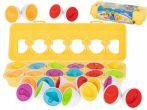   Montessori szín és forma felismerő játék tojásban - Gyümölcs és zöldség