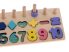Montessori fa számválogató oktató játék 3in1 13x36cm
