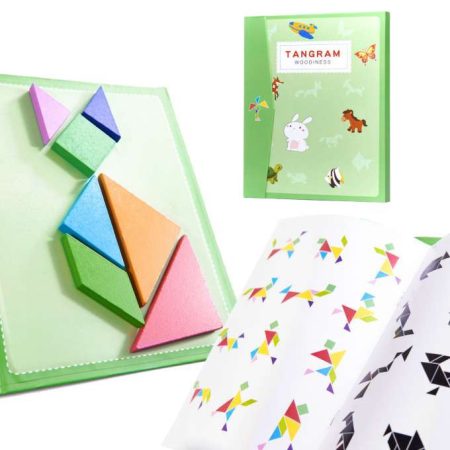 3D fa játék Tangram mágneses könyvvel