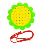   Fűzőcske motorikus készségfejlesztő játék - zöld-sárga