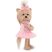 Lucky Doggy Yoyo plüss kutya rózsás pink ruhában Orange Toys