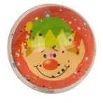Karácsonyi csillámos pattogó labda 4 cm - manó