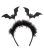 Halloween hajpánt - műanyag fekete anyaggal borítva, denevér és pók figurával kb. 13 x 24 cm