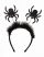 Halloween hajpánt - műanyag fekete anyaggal borítva, denevér és pók figurával kb. 13 x 24 cm