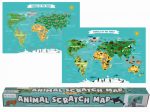   Animal Scratch Map - Térkép poszter a világ állataival kaparós