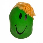 Stressz elleni labda, vicces arcokkal, kb. 8 cm - zöld