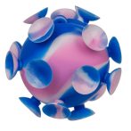   Tapadókorongos Squeeze antistressz labda kék fehér rózsaszín