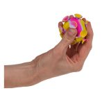   Tapadókorongos Squeeze antistressz labda sötét rózsaszín sárga kék