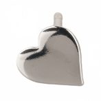 Gyerek fülbevaló - ezüst színű szív alakú