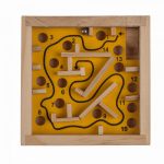 Fa játék labirintus kézügyesség fejlesztő - Sárga