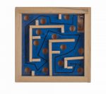 Fa játék labirintus kézügyesség fejlesztő - Kék