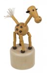 Retro játék fa összecsukló állat - zsiráf