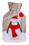 Karácsonyi melegvizes palack Pingvin mintával