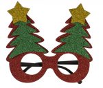   Karácsonyi party szemüveg - karácsonyfás arany csúcsdísszel