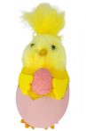 Húsvéti dekoráció csibe tojáshéjban - rózsaszín