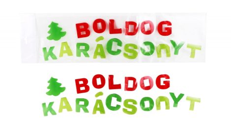 Boldog karácsonyt ablakzselé felirat