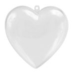 Átlátszó műanyag szív - 6,5 cn