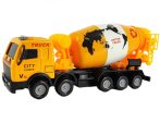 Játék négytengelyes teherautó - betonkeverő mixer 1:64