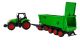 Játék traktor pótkocsival - zöld 1:72