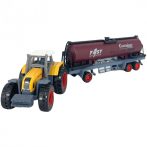 Játék traktor tartályos pótkocsival 1: 72