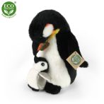 Plüss pingvin kölyökkel 22 cm - környezetbarát