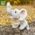 Plüss elefánt 15 cm - környezetbarát