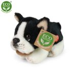   Plüss kölyök kutya hanggal 15 cm - Francia bulldog - környezetbarát