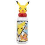   Pokemon kulacs 3D Pikachu figurás kupakkal 560 ml BPA mentes
