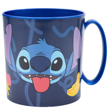 Stitch mikrózható műanyag füles bögre BPA mentes