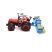 Játék traktor talaj előkészítő vontatmánnyal több színben