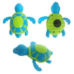 Felhúzható teknős fürdő játék kék színű