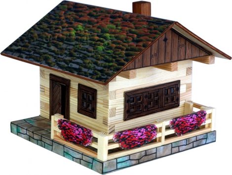 Építőjáték - Házépítő játék fából, Alpesi ház